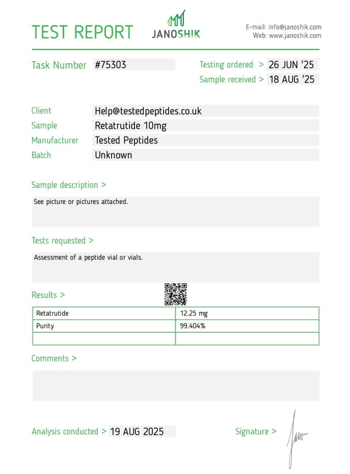 Retatrutide 10 mg UK- PEPTIDES Retatrutide 10 mg